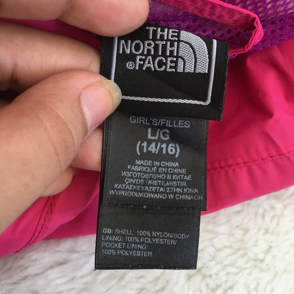 The North Face Girls Windbreaker Hoodie Size L - Picture 6 of 8